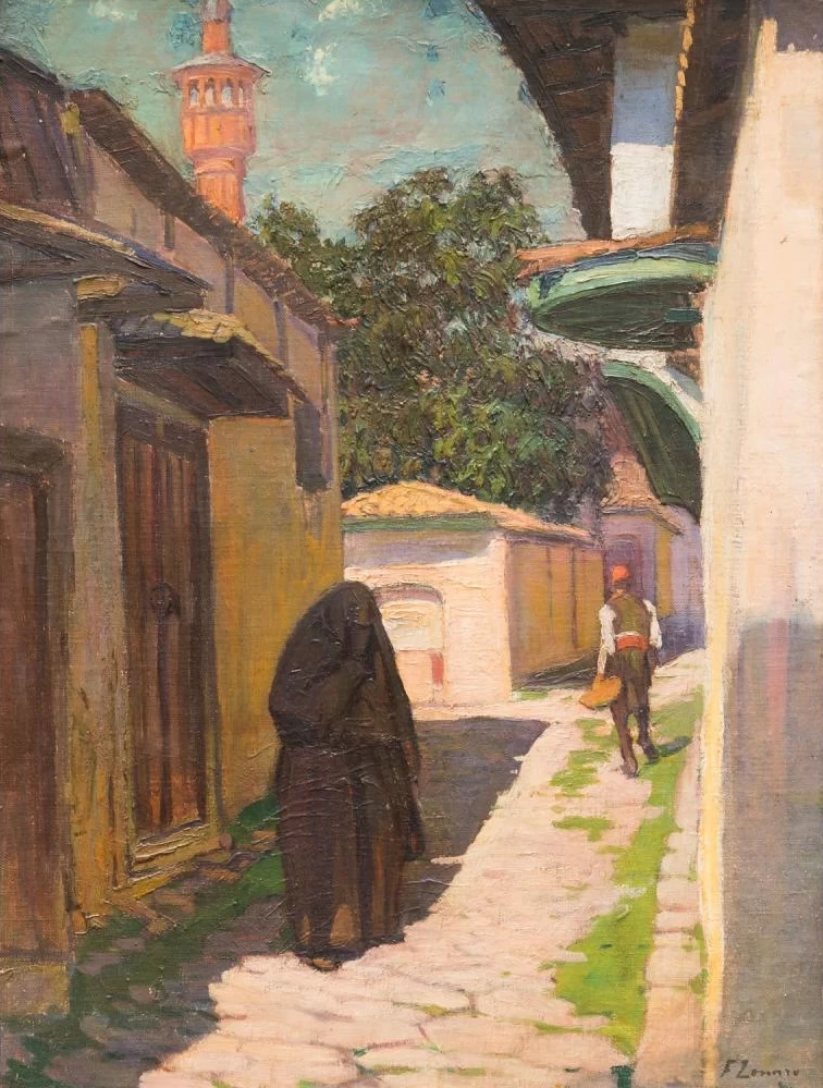 Vista sulla strada di Istanbul - attribuito